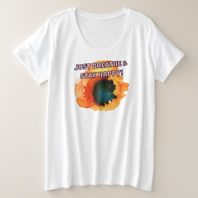 Camiseta básica de tamaño superior para mujeres (Anverso del diseño)