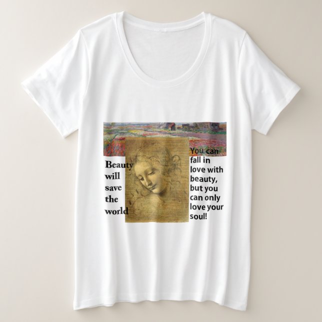 Camiseta básica de tamaño superior para mujeres (Anverso del diseño)