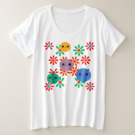 Camiseta básica de tamaño superior para mujeres