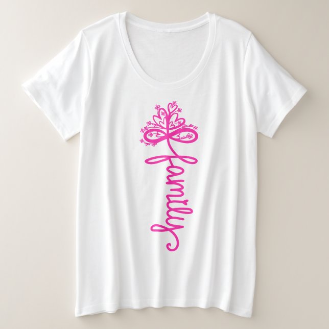 Camiseta básica de tamaño superior para mujeres (Anverso del diseño)