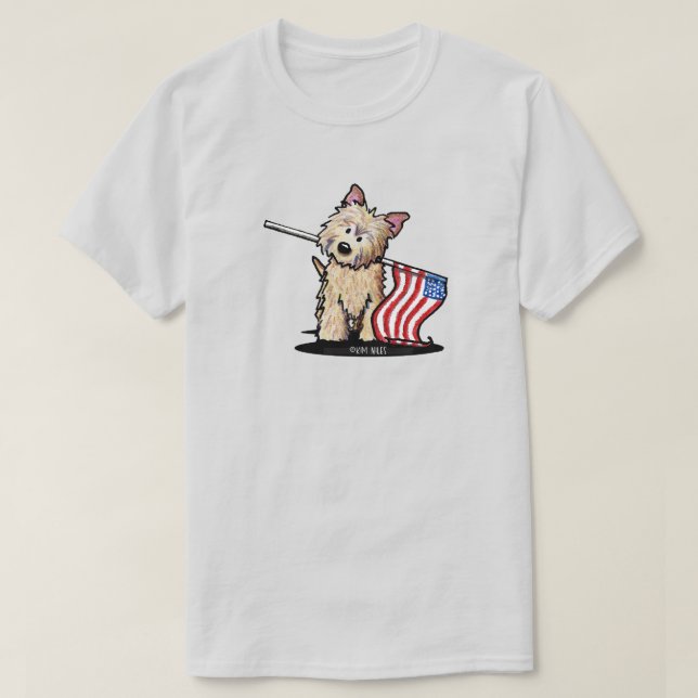 Camiseta básica de Terrier de Cairn de EE. UU. (Diseño del anverso)