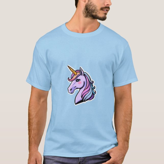 Camiseta básica de unicornio (Anverso)