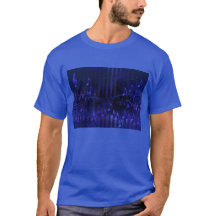 Camiseta básica del azul real de los hombres -
