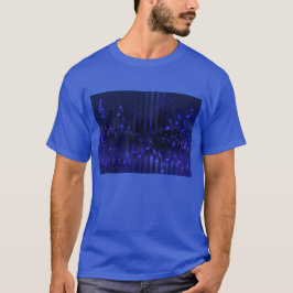 Camiseta básica del azul real de los hombres -