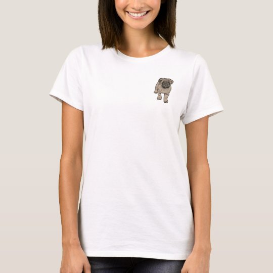 Camiseta básica del bolsillo de las mujeres -