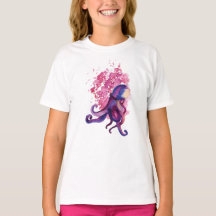 Camiseta básica del chica - Octopus
