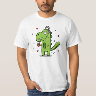 Camiseta básica del dinosaurio de Rockosaur