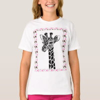 Camiseta básica del lunar de la jirafa de la