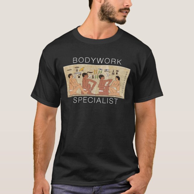 Camiseta básica del masaje antiguo del (Anverso)