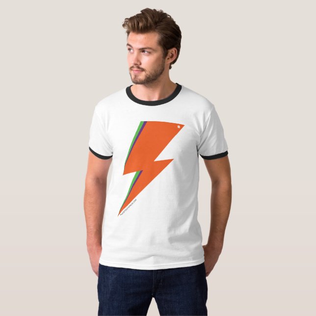 Camiseta básica del Naranja Bolt masculino (Anverso completo)