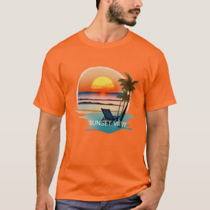 Camiseta básica del naranja oscuro del hombre.