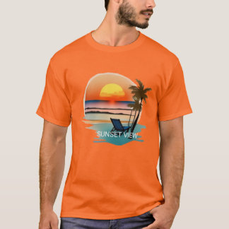 Camiseta básica del naranja oscuro del hombre.