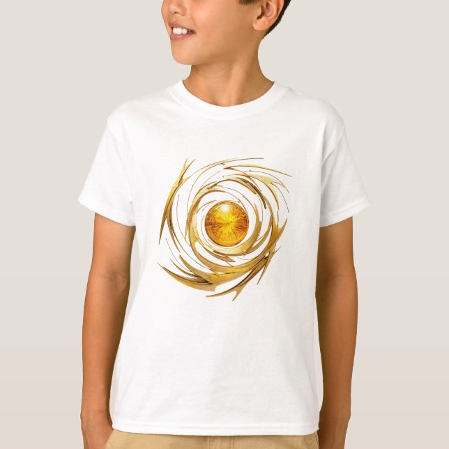 Camiseta básica del niño de Golden Sun Art (Anverso)