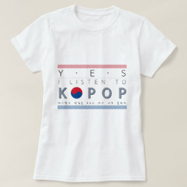 Camiseta básica del oyente de Kpop del amante del