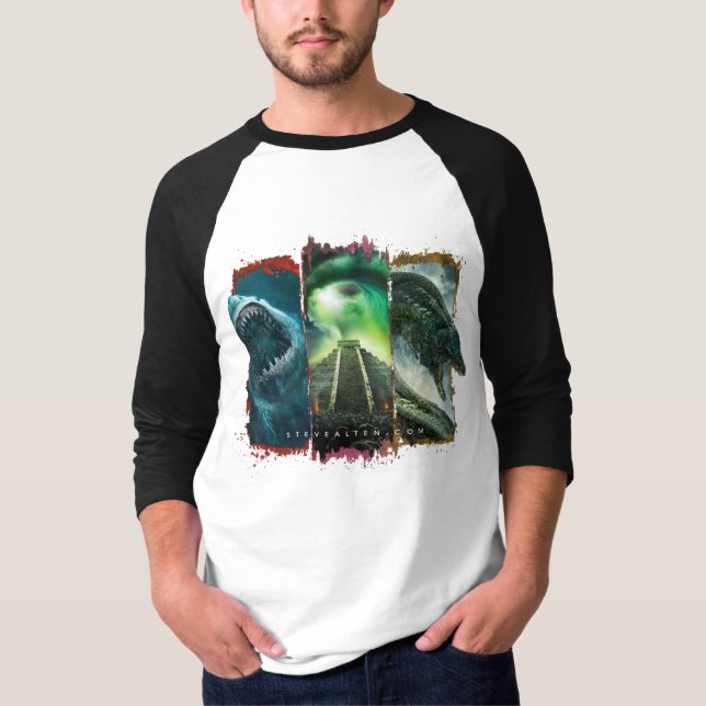Camiseta básica del raglán de la manga de los (Anverso)