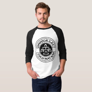 Camiseta básica del raglán de la nación del Zul