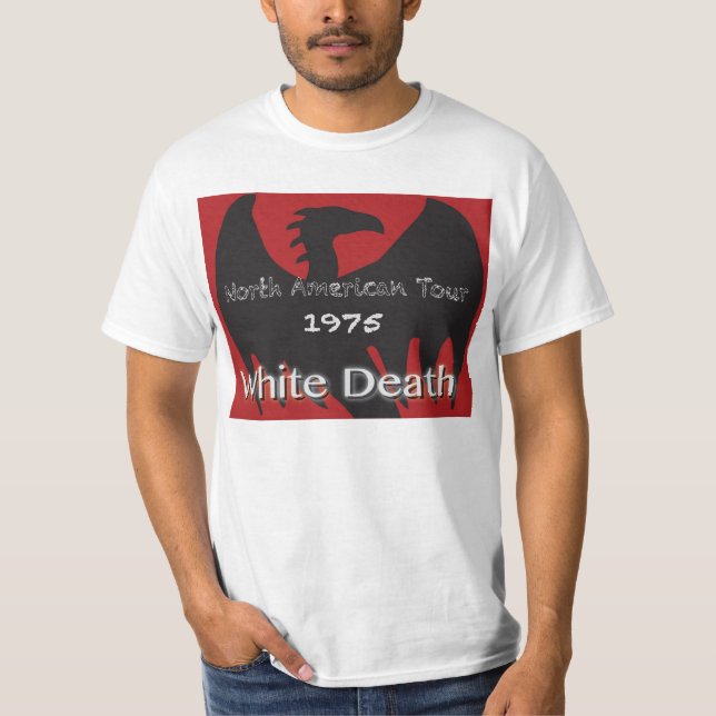 Camiseta básica del viaje blanco de la muerte (Anverso)