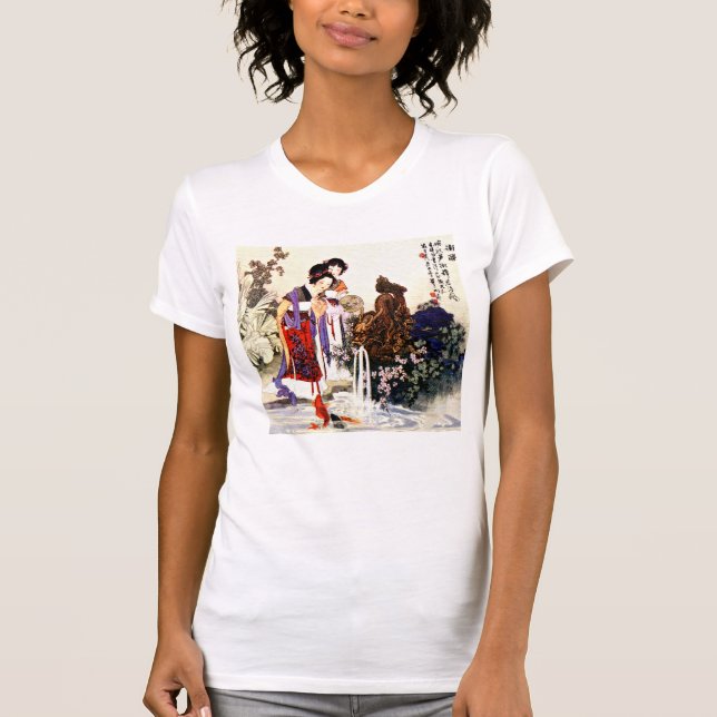 Camiseta básica femenina de Dragon Fountain (Anverso)