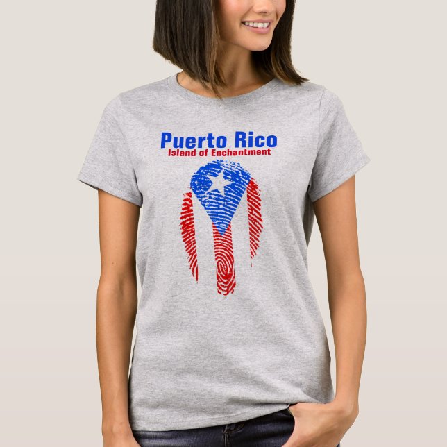 Camiseta básica femenina de Puerto Rico (Anverso)