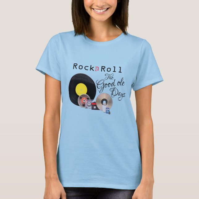 Camiseta básica femenina "Rock n Roll" (Anverso)