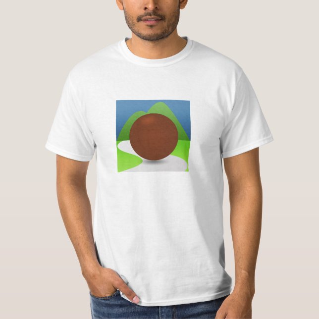 Camiseta básica, frente y logotipos traseros (Anverso)