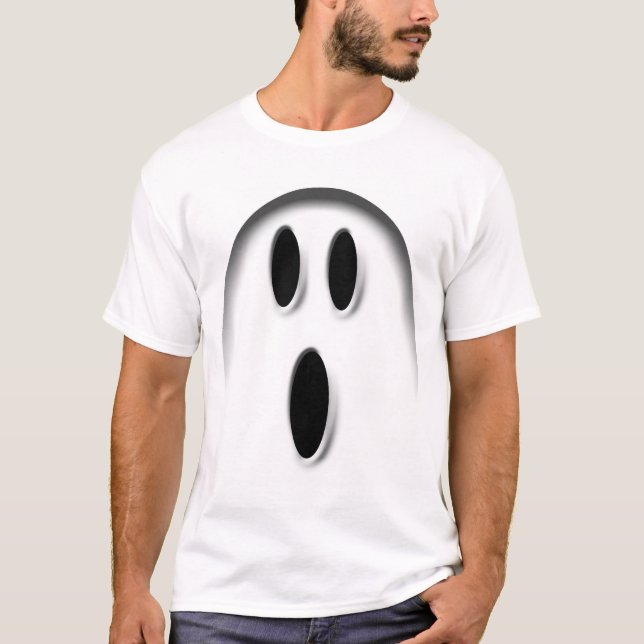 Camiseta Básica Ghost de Halloween blanca (Anverso)
