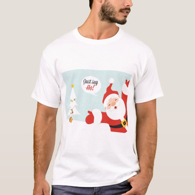 Camiseta básica "Just Say Ho" de los navidades (Anverso)