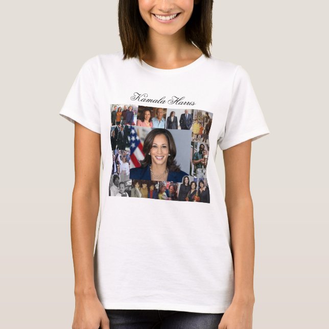 Camiseta básica Kamala Harris Collage (Anverso)