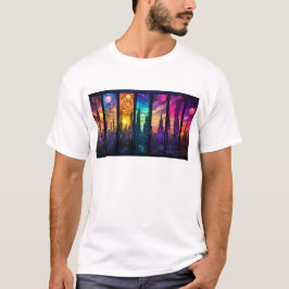 Camiseta básica masculina colorida de moda