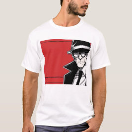 Camiseta básica masculina de historieta minimalist