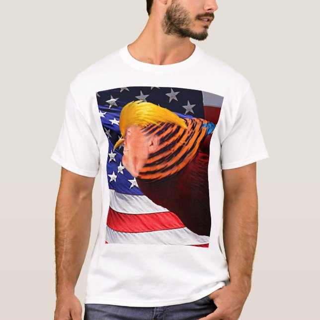 Camiseta básica masculina de la bandera estadounid (Anverso)