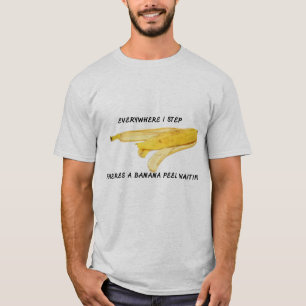 Camiseta básica masculina de la cáscara de plátano
