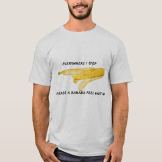 Camiseta básica masculina de la cáscara de plátano