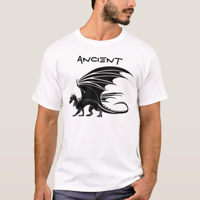 Camiseta básica masculina de la criatura antigua (Anverso)
