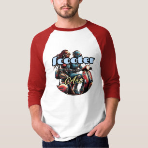 Camiseta básica masculina de manga raglán 3/4