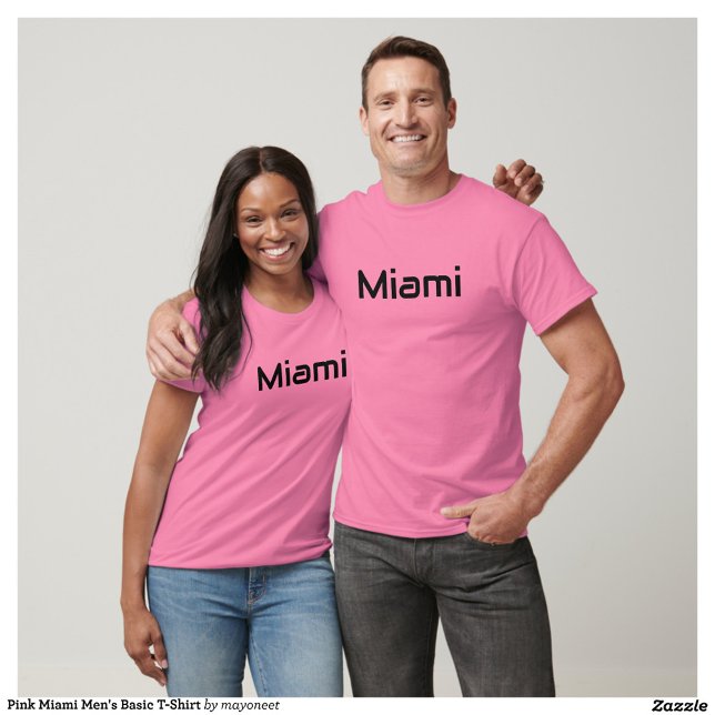 Camiseta básica masculina de Pink Miami (Subido por el creador)