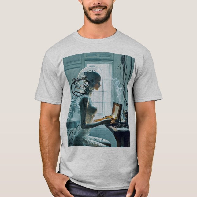 Camiseta básica masculina "El futuro conoce la int (Anverso)