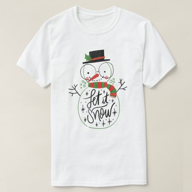 Camiseta básica masculina Feliz año nuevo de Navid (Diseño del anverso)