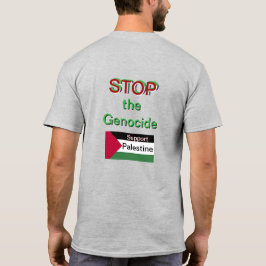 Camiseta básica masculina para detener el genocidi