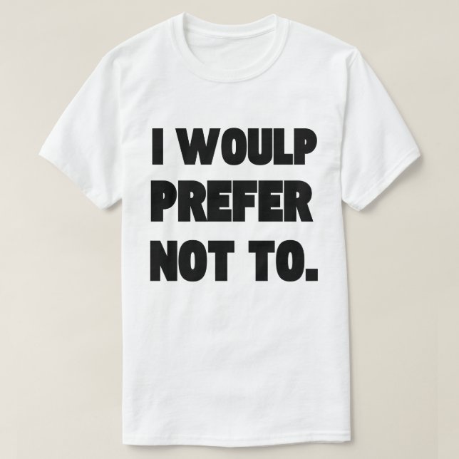 Camiseta básica masculina que prefiero no. (Diseño del anverso)