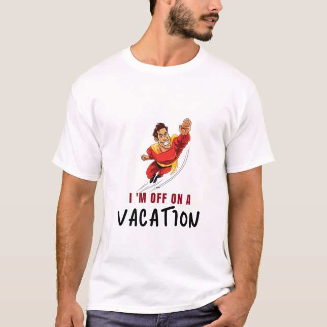 Camiseta básica - Me voy de vacaciones (Anverso)