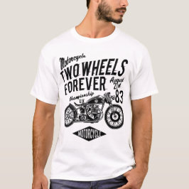 camiseta básica: motocicleta de dos ruedas para si