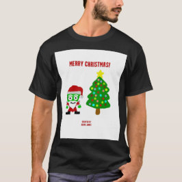 Camiseta básica negra de los hombres navidades Fra