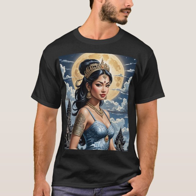 Camiseta básica oscura Apsara (Anverso)