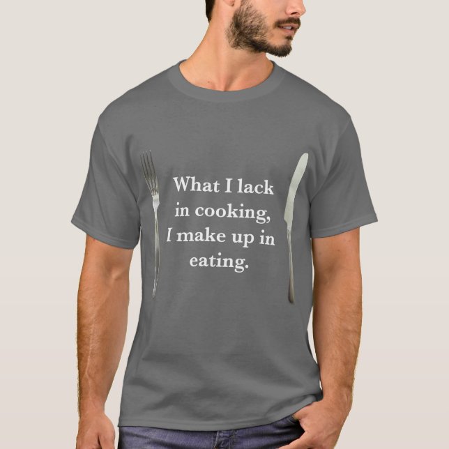 Camiseta básica oscura de cocina y comida (Anverso)