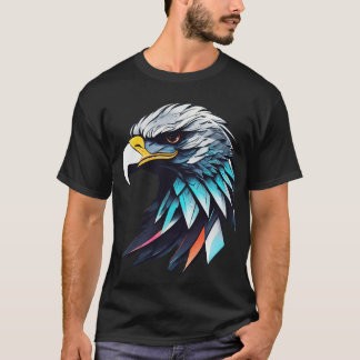 Camiseta básica oscura del águila estadounidense f