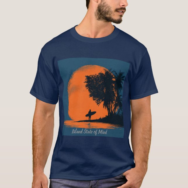 Camiseta básica oscura para hombre (Anverso)