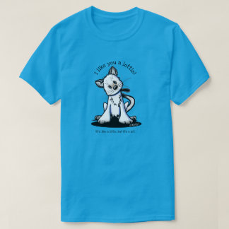 Camiseta básica oscura para hombre con gatito siam