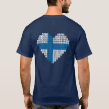 Camiseta básica oscura Sisu Heart Back