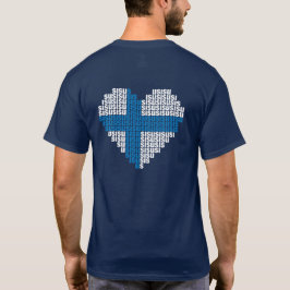 Camiseta básica oscura Sisu Heart Back